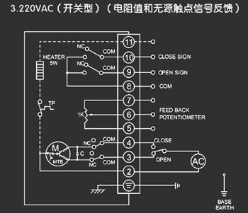 220VAC開關(guān)型<a href='http://www.vha7.cn/Product/diefa/diandongdiefa/' target='_blank'>電動<a href='http://www.vha7.cn/Product/diefa/' target='_blank'>蝶閥</a></a>接線圖